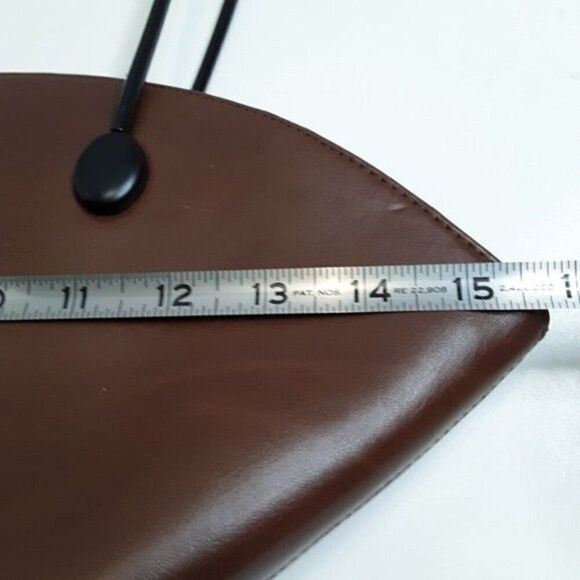 Vintage Women's Brown Faux Leather Atomic Shoulder Handbag - Picture 12 of 12